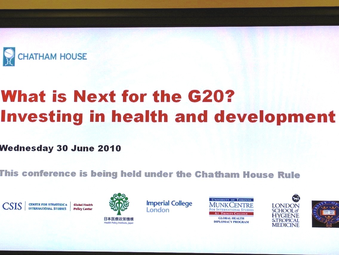 What is Next for the G20? Investing in health and development